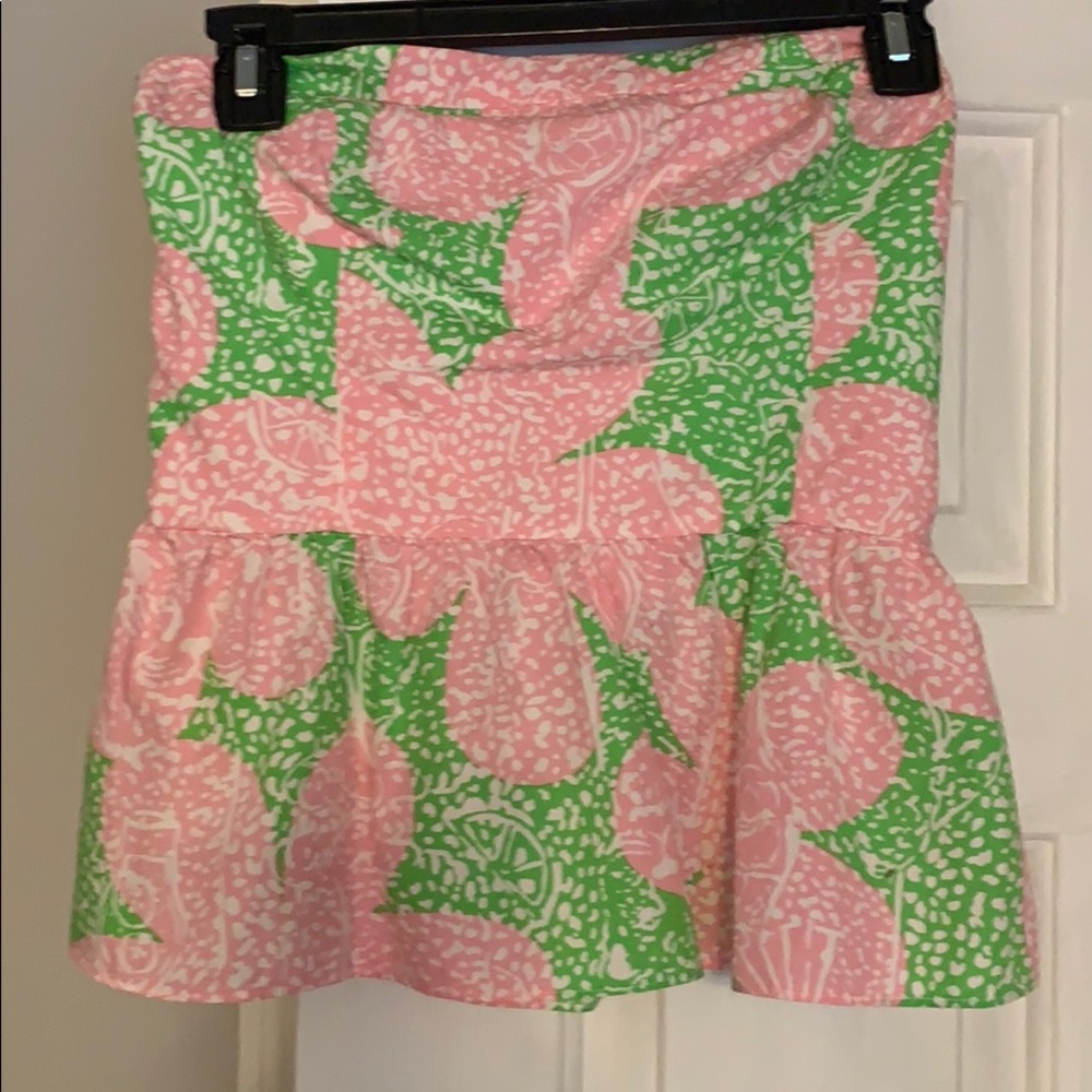 Strapless Lily Pulitzer top